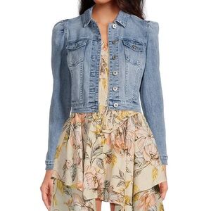 Chelsea & Violet Denim puff sleeve jacket NWT